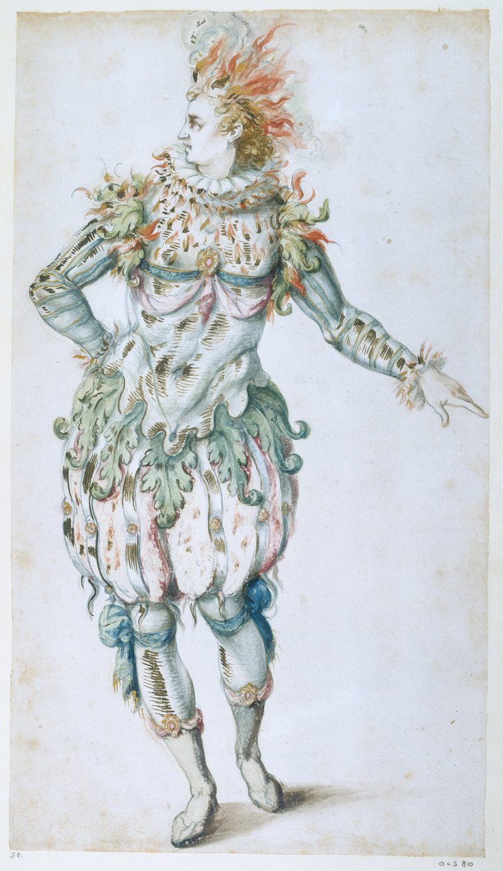 A Star Masquer (akvarel på papir) af Inigo Jones