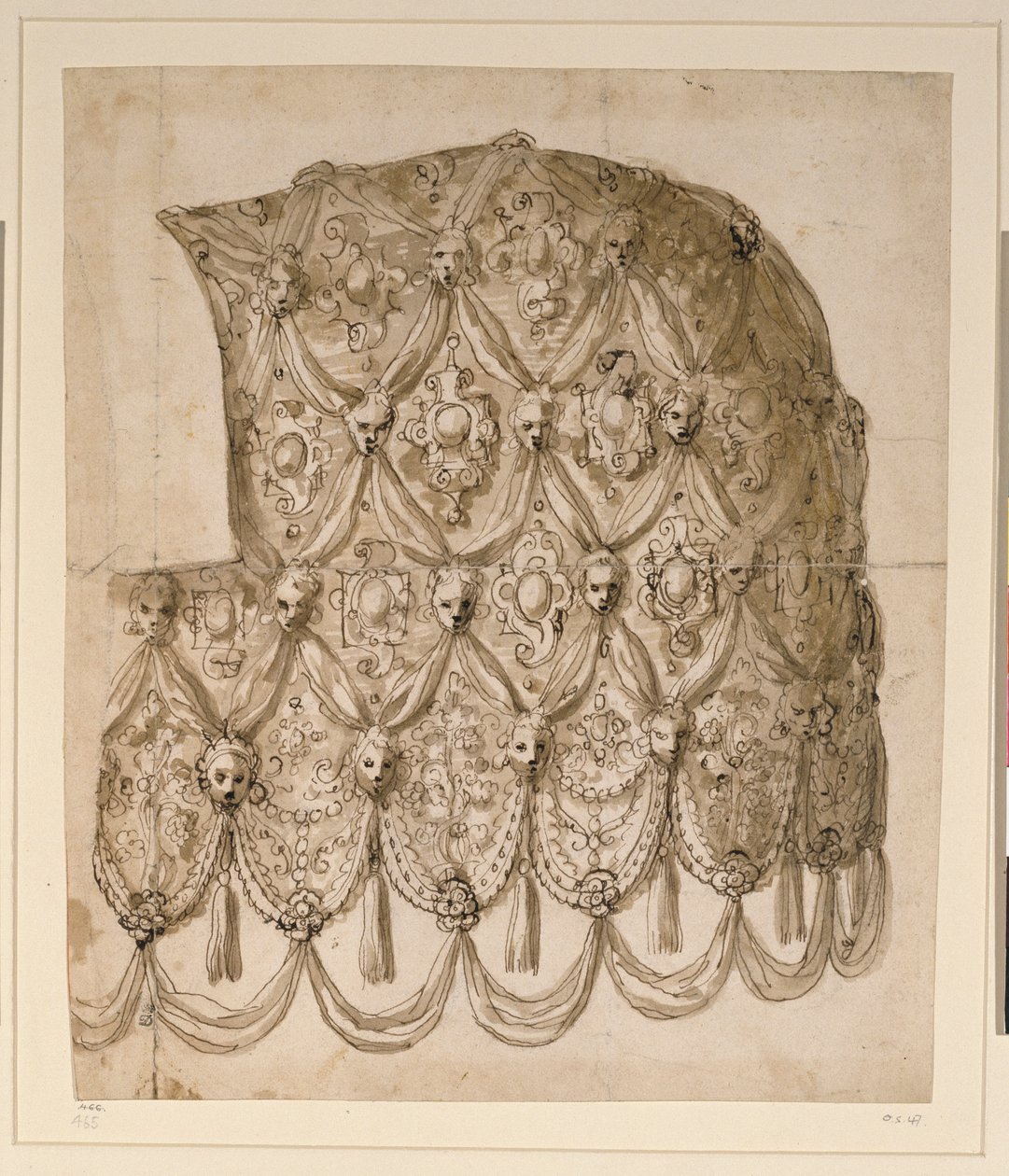En hestekaparison (pen og blæk på papir) af Inigo Jones