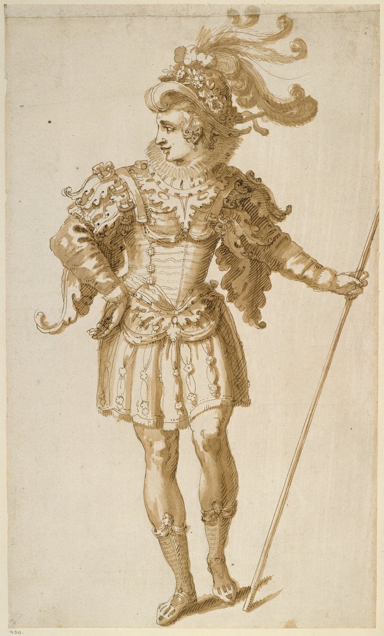 Escort til hertugen af York (pen og blæk på papir) af Inigo Jones
