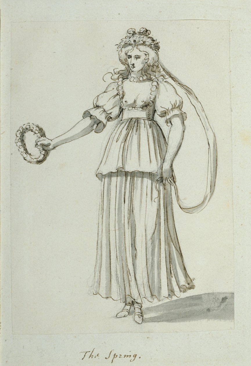 Foråret (pen og blæk på papir) af Inigo Jones