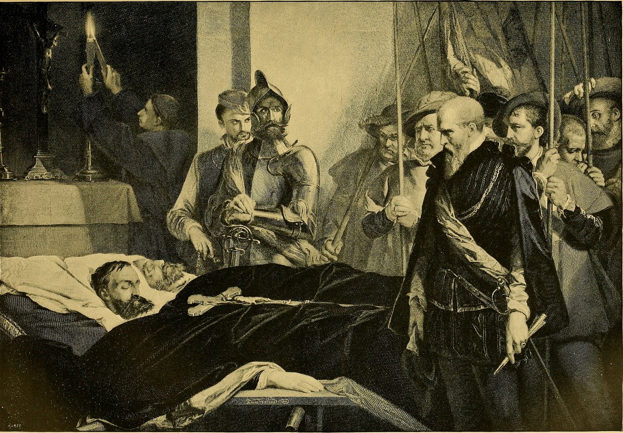 Louis Gallait - De sidste hædersbevisninger til greverne Egmont og Horne af Internet Archive Book Images