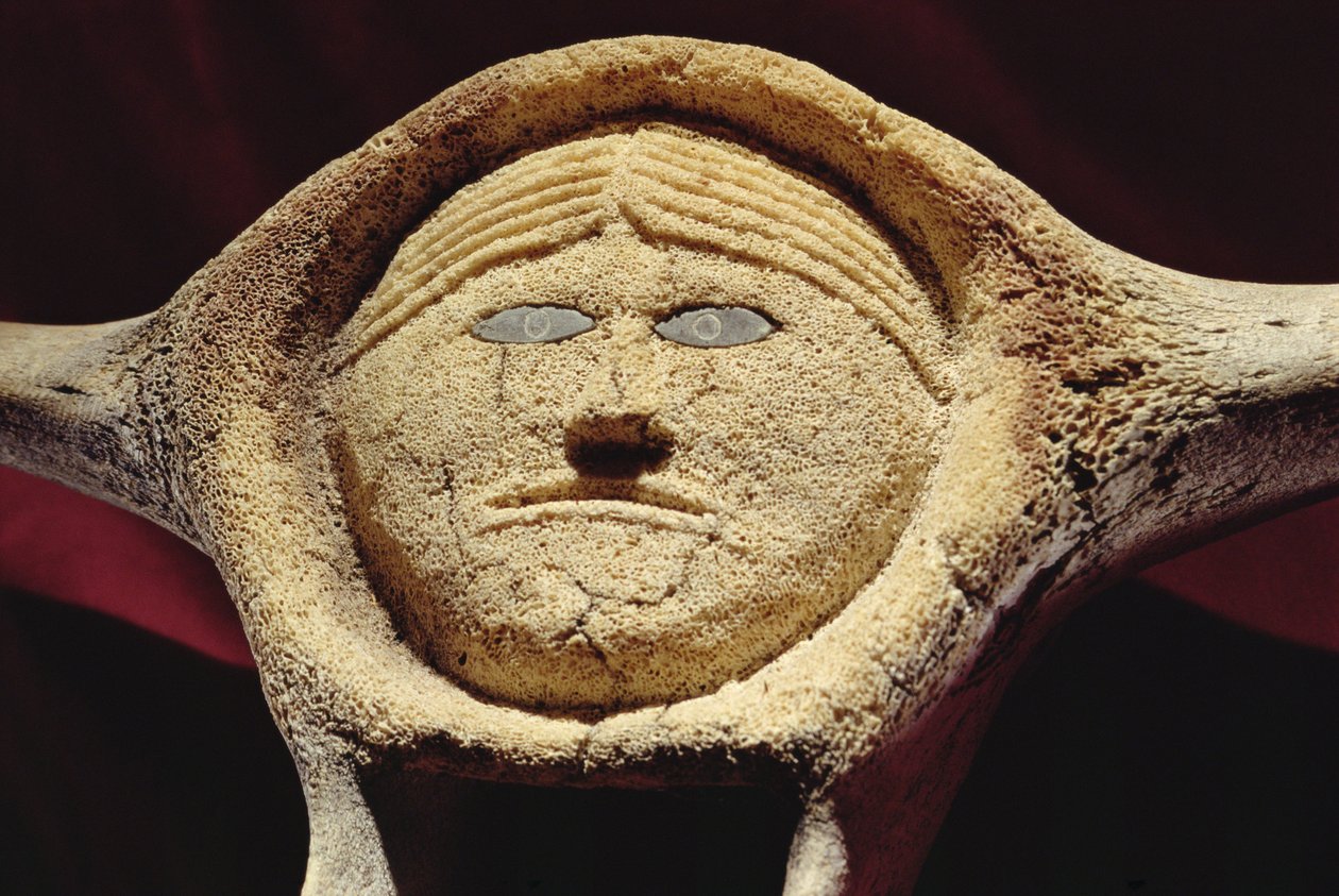 Janus Head, fra Cape Dorset (hvalhvirvler) (se også 228680) af Inuit School