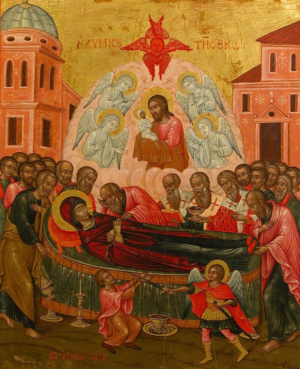 Jomfruens Dormition. af Ioannes Mokos