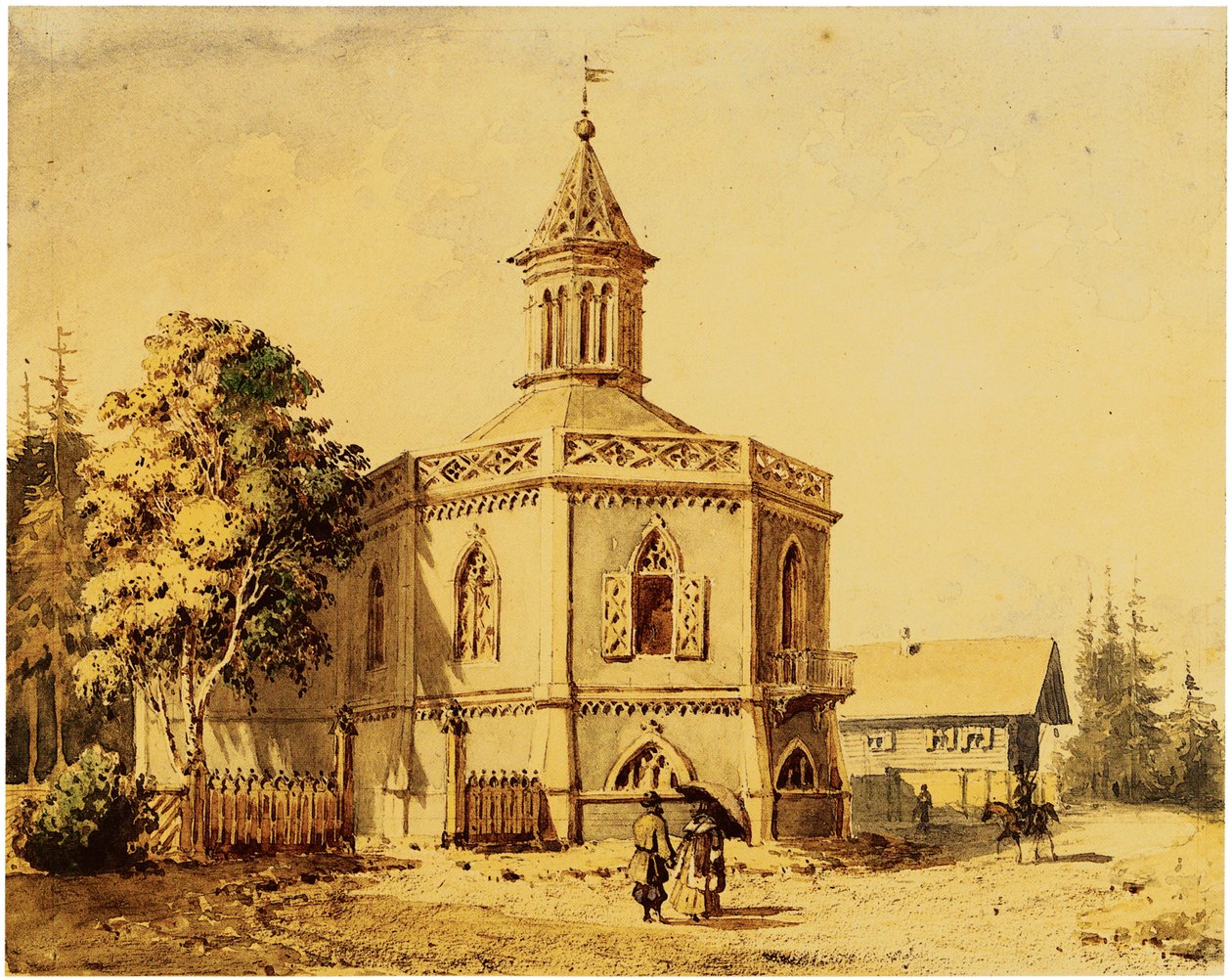 Dairy Farm Pavillion i Pavlovsk Park af Iosif Ivanovich Charlemagne