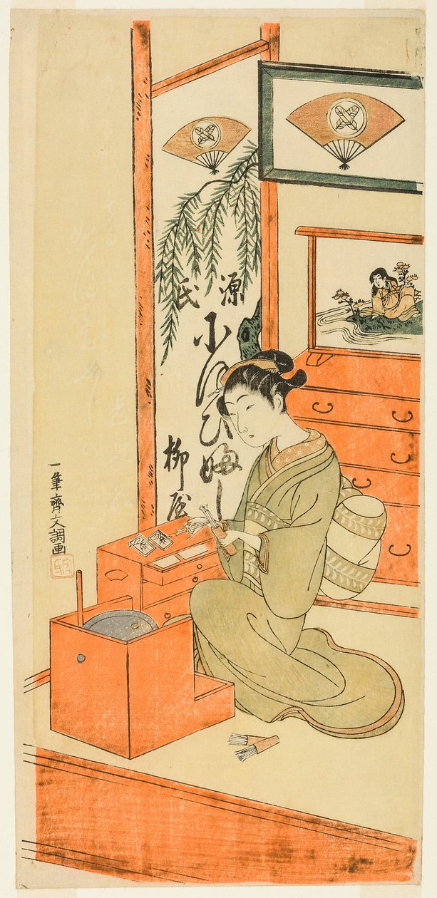 blåregn af tepil af Ippitsusai Bunchō
