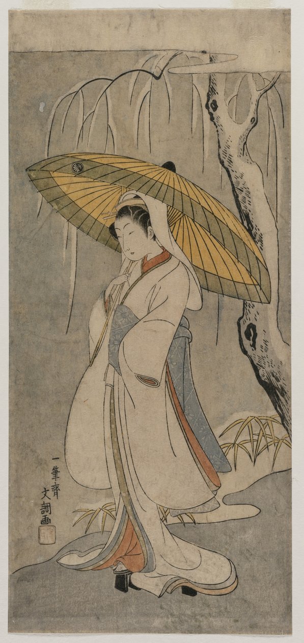 Segawa Kikunojo II som Heron Maiden (fra serien Ichimura Theatre) af Ippitsusai Bunchō