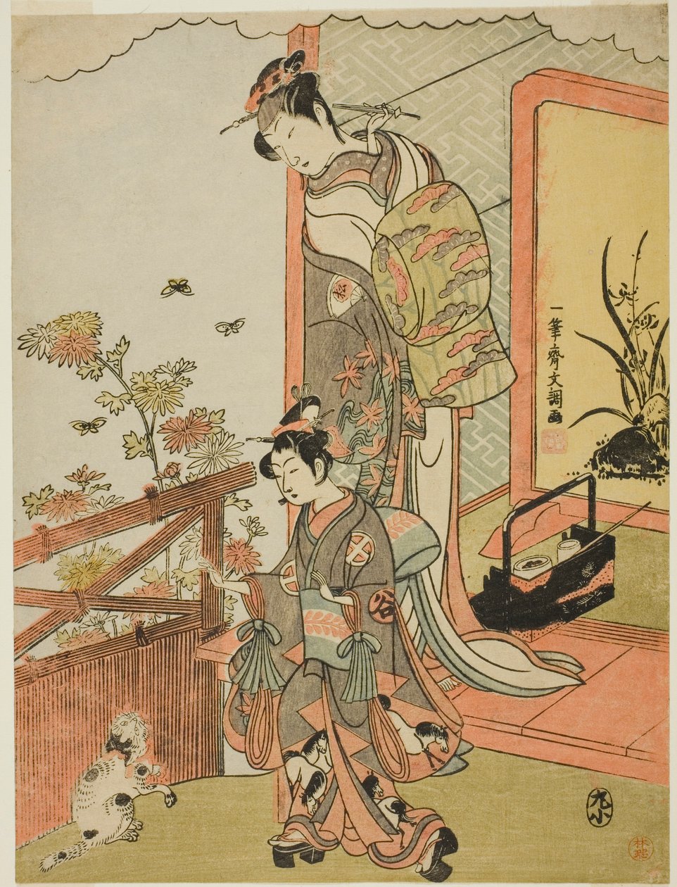Te C og R Matsusuke Ogami A S -Oiso Tiger (?) (Ri Ght) af Ippitsusai Bunchō