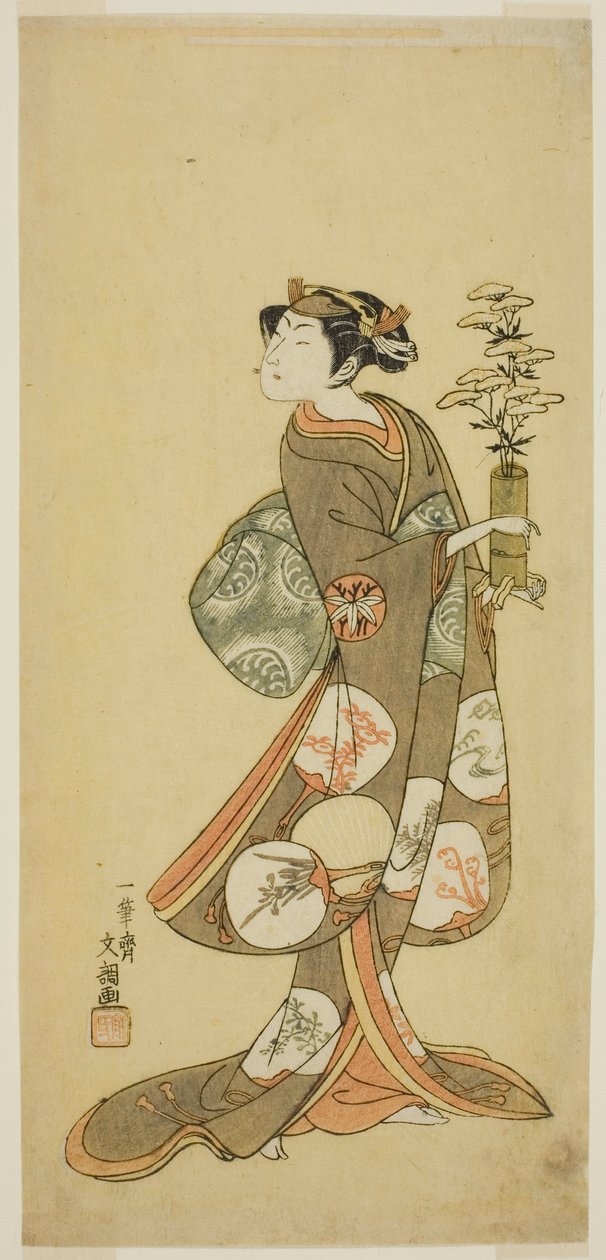 Skuespilleren Yamashita Kyonosuke I i en kvinderolle af Ippitsusai Bunchō