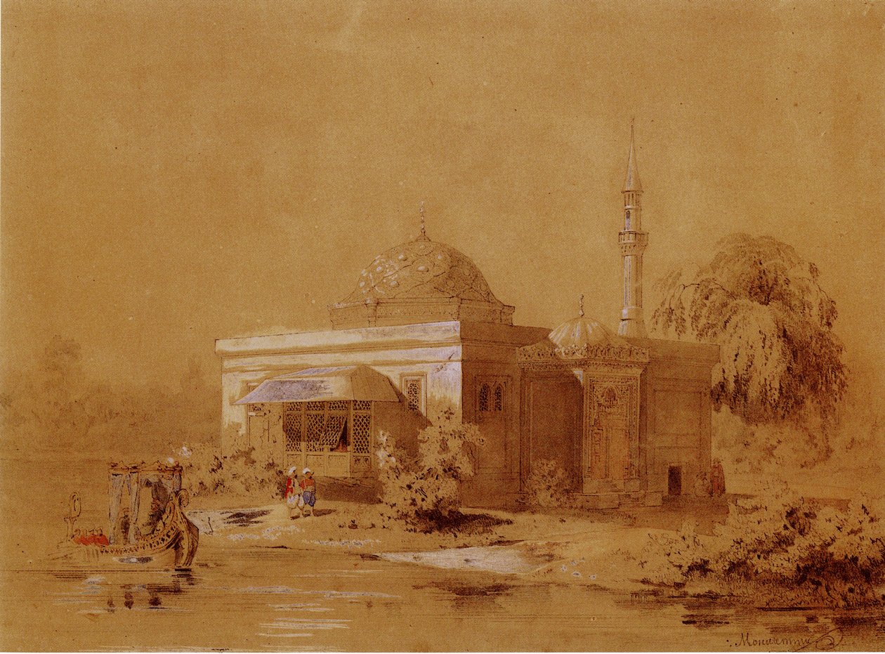 Projekt af det tyrkiske bad-pavillon i Catherine Park i Tsarskoye Selo, ca. 1850 af Ippolit Antonovich Monighetti