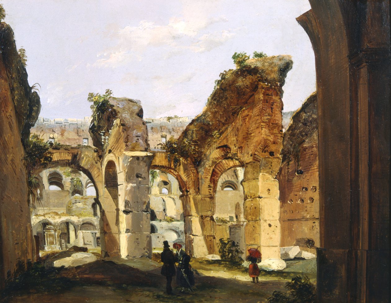 Indgangen til Colosseum og den gamle Via Crucis af Ippolito Caffi