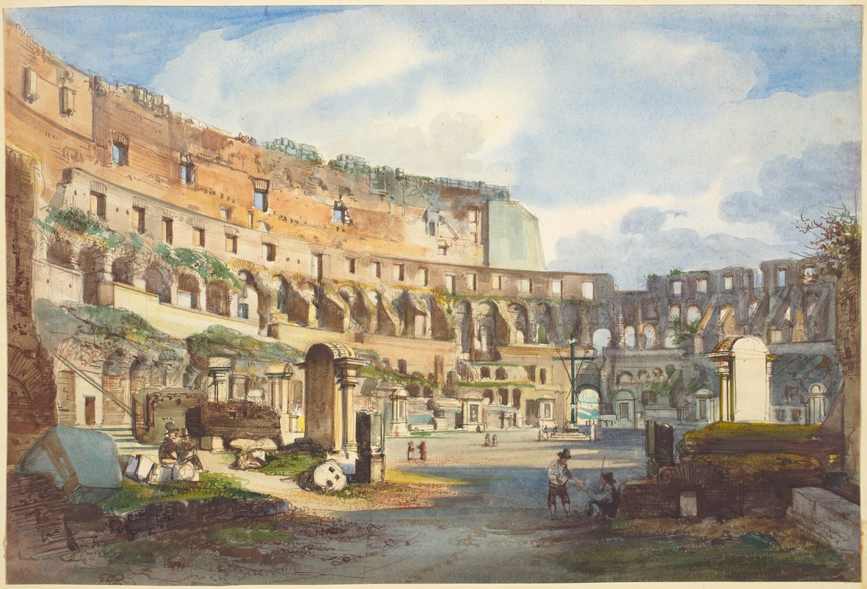 Colosseums indre af Ippolito Caffi