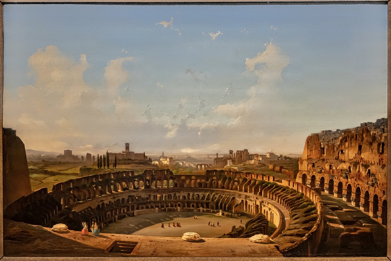 Indvendigt billede af Colosseum af Ippolito Caffi