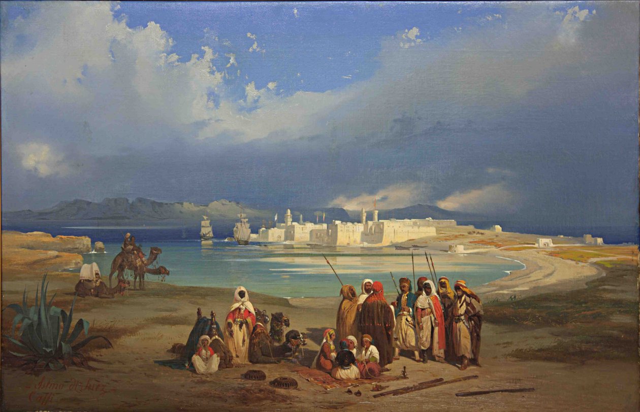 Isthmus of Suez, ca 1845 af Ippolito Caffi