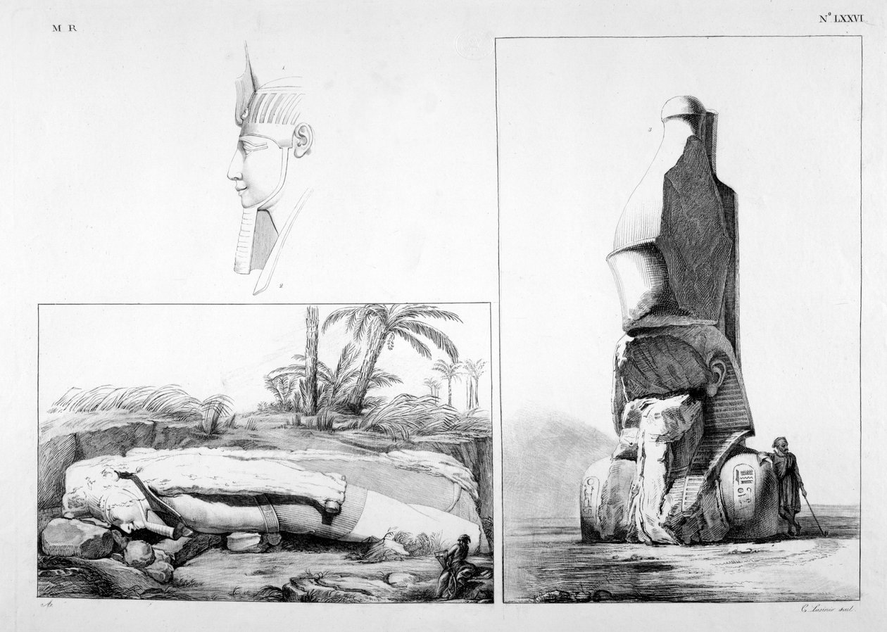 Memphis, Egypten, 1800-tallet af Ippolito Rosellini