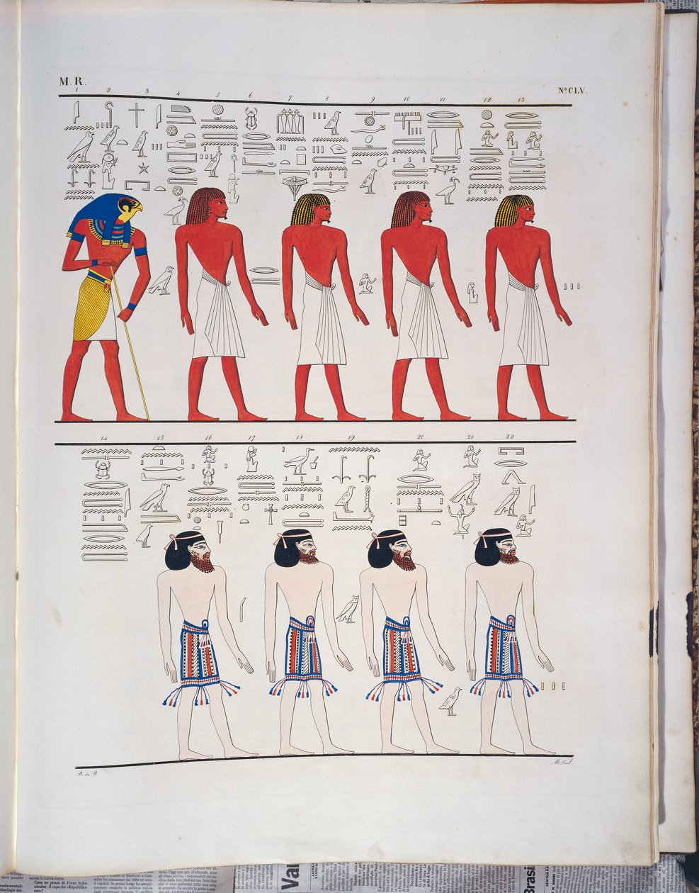 "De forskellige menneskearter, som egypterne kendte", afbildet i Menphtah I