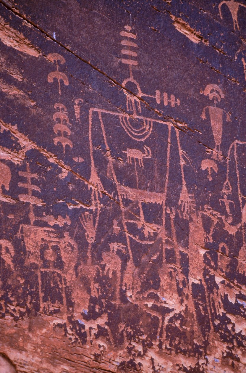 Anasazi klippekunst - Utah er meget rig på Anasazi klippebeboelsesruiner og klippekunst. af Ira Block