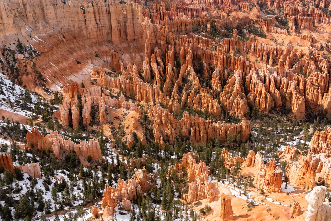 Hoodoos - spir skabt af erosion - i Bryce Canyon National Park i Utah, 2019 (foto) af Ira Block