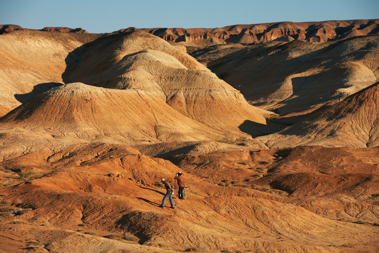 Scener omkring Wu Cai Wan i Gobi-ørkenen, Xinjiang, Vestkina, 2007 (foto) af Ira Block