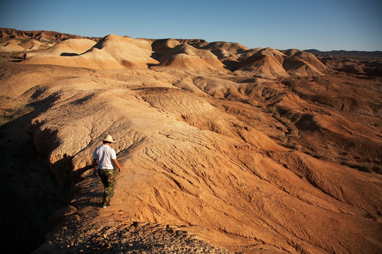 Scener omkring Wu Cai Wan i Gobi-ørkenen, Xinjiang, Vestkina, 2007 (foto) af Ira Block