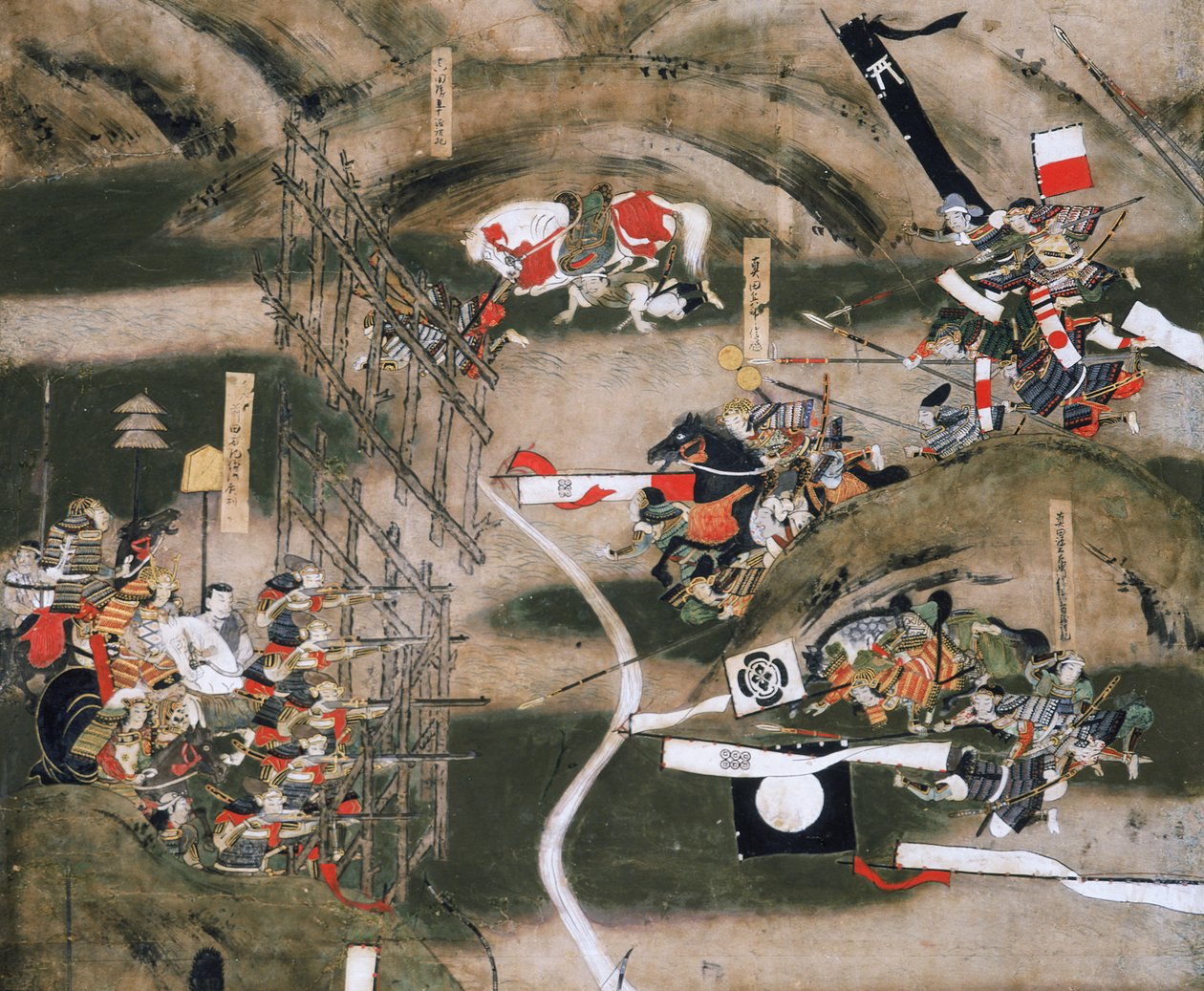 Skærm fra slaget ved Nagashino 1575, Osaka Castle Museum, 2005 (foto) af Ira Block
