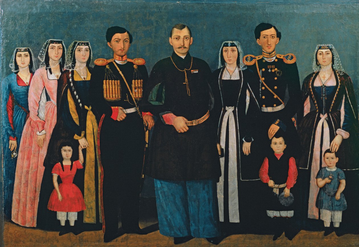 N.E. Mukhran-Batoni med familie, 1862 af Iranian School