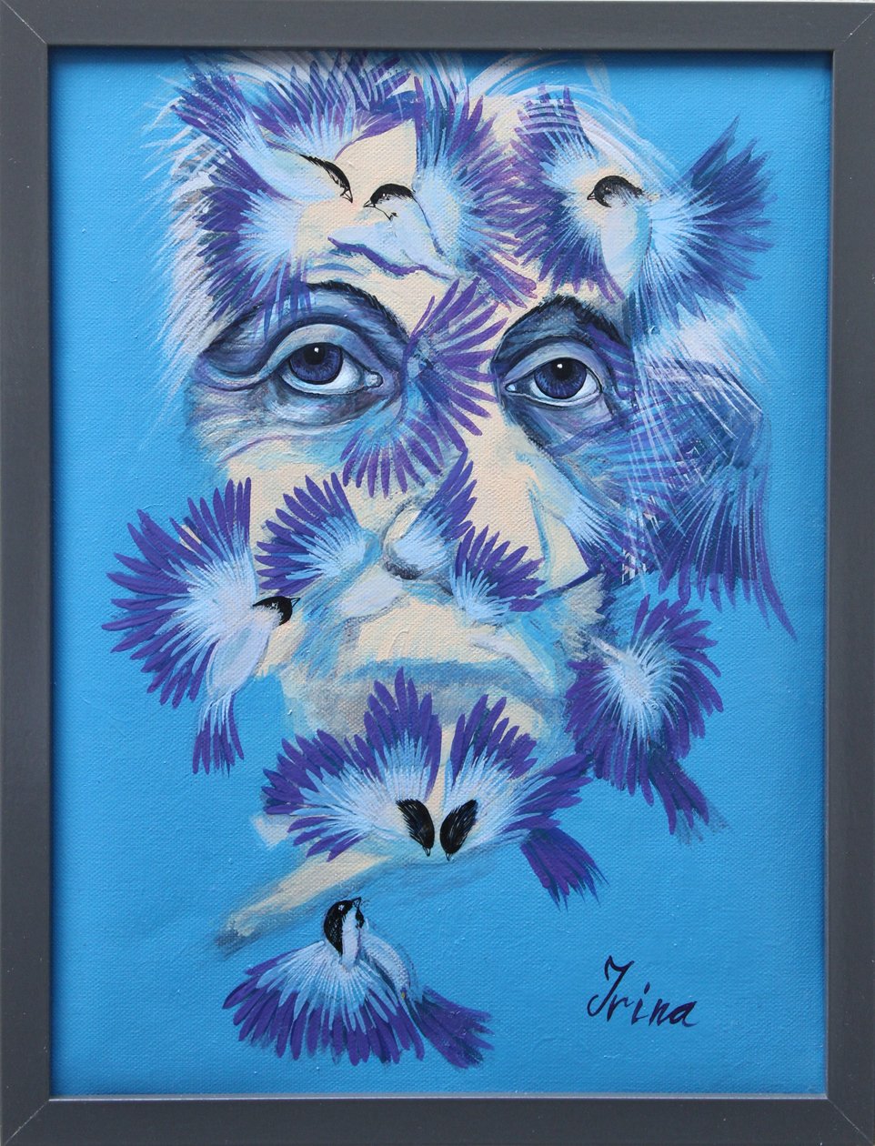Albert Einstein og Chickadees, 2015 af Irina Corduban