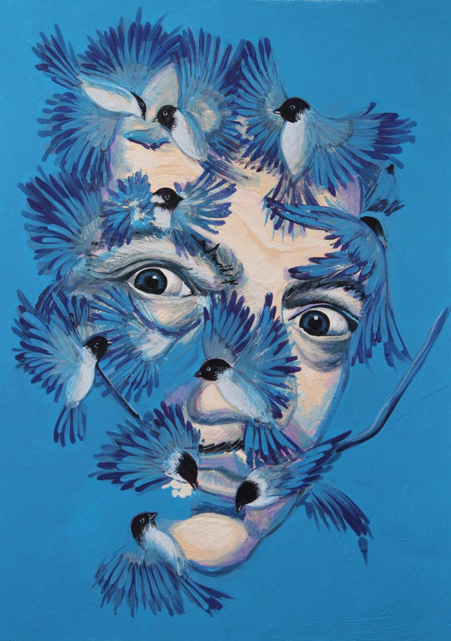Dalí og Chickadees, 2015 af Irina Corduban