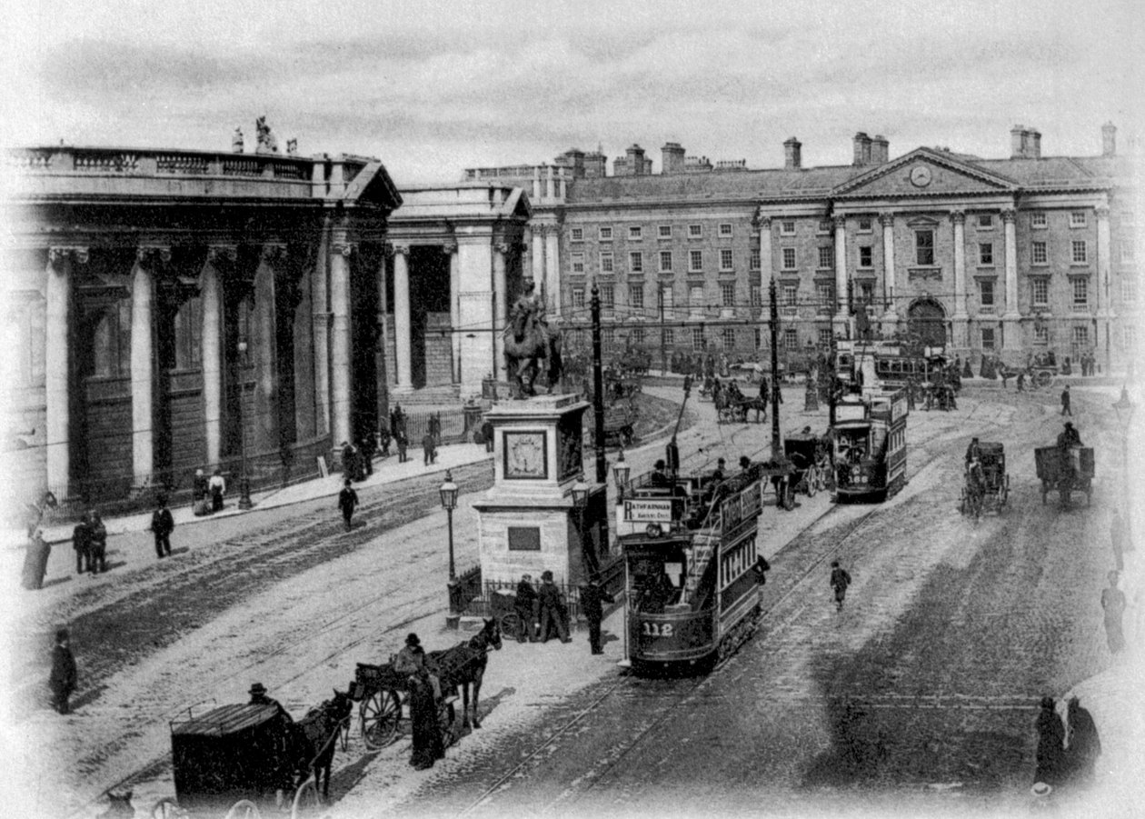 College Green, Dublin, omkring 1900 af Irish Photographer