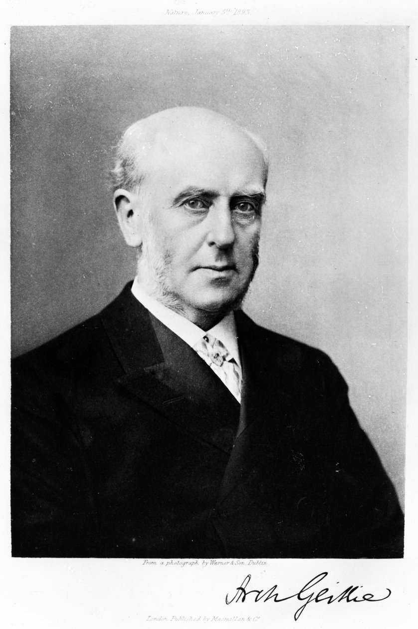 Portræt af Archibald Geikie, illustration fra Nature 5. januar 1893 (fotogravure) af Irish Photographer