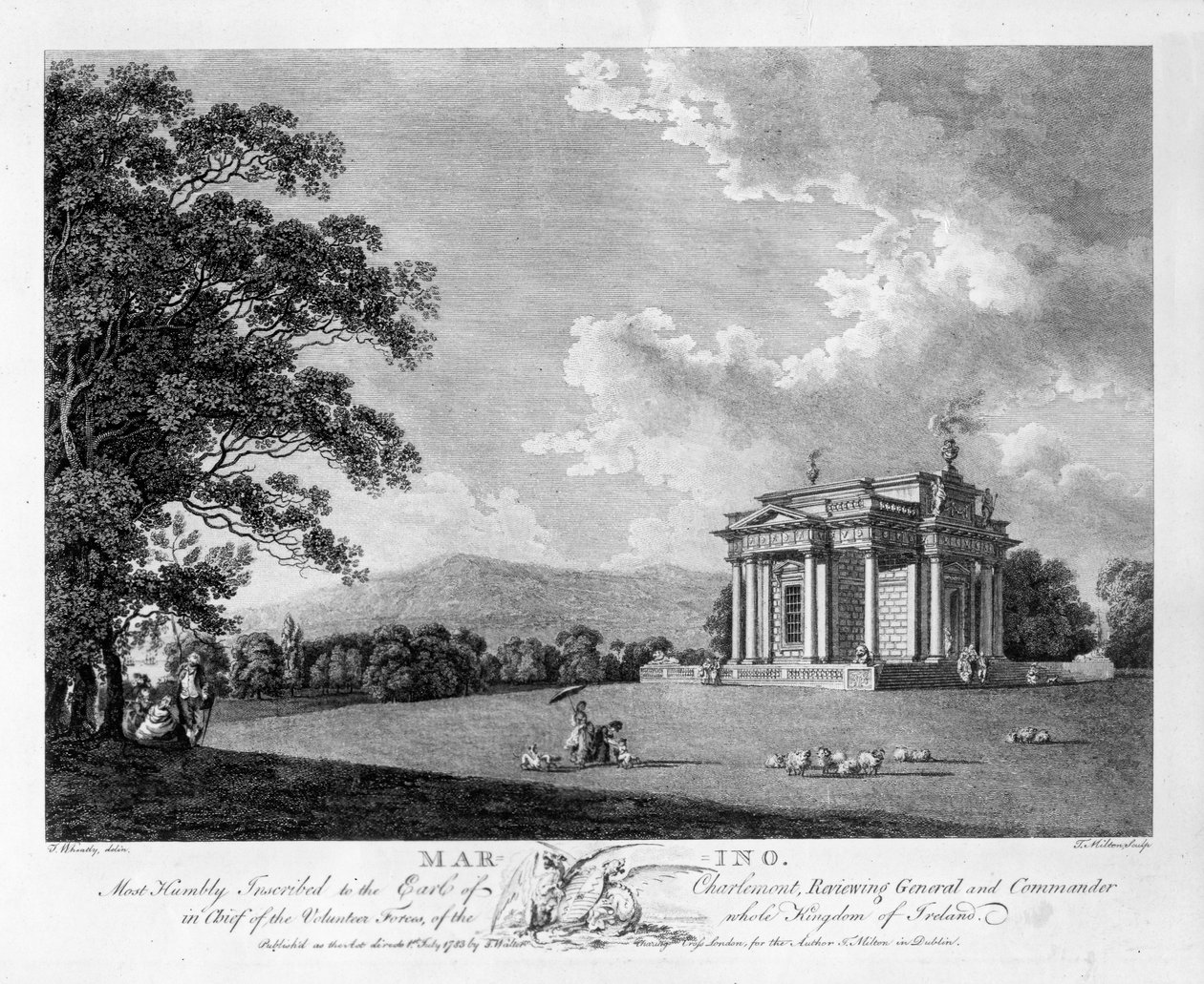 Casinoet i Marino, 1783 af Irish School