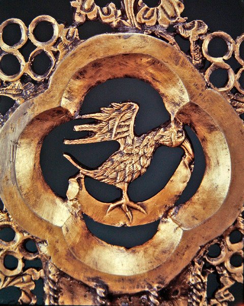 Ørn, symbol på St. John the Evangelist, fra et processionskors, Ballymacasey, County Kerry af Irish School