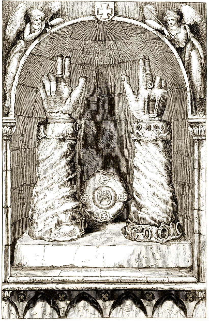 Shrine of St. Patricks hand, fra The Trials Thaumaturge, or Three Wonder-Working Saints of Ireland, af Mary Cusack (1829-99) udgivet omkring 1890