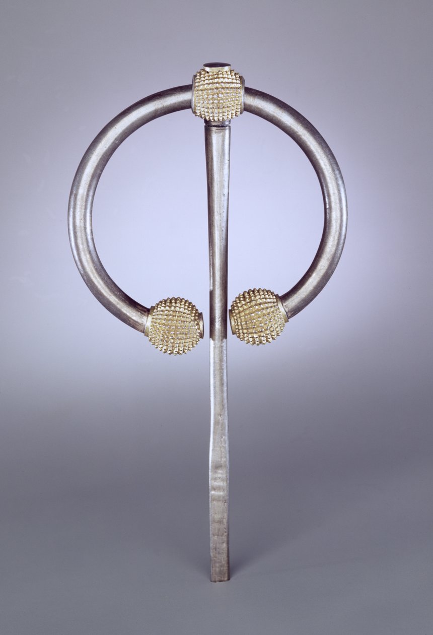 Tidselbroche, vikingetid (forgyldt sølv) af Irish School