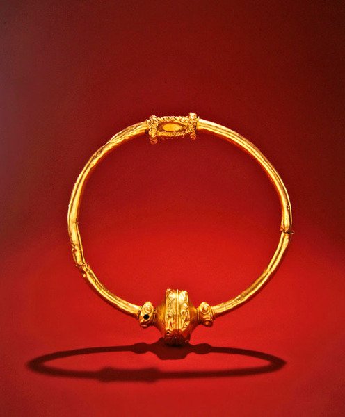 Collar, Ardnaglug, County Roscommon, tidlig jernalder (guld) af Iron Age