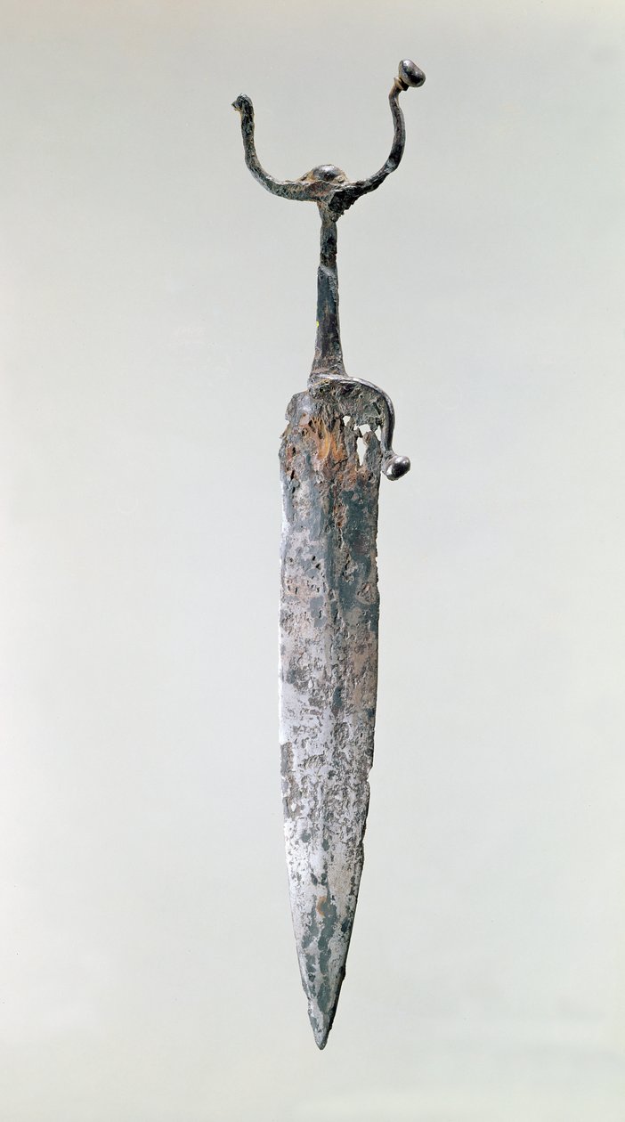 Dolk, Halstatt-kultur, ca. 750-450 f.Kr. (jern) af Iron Age