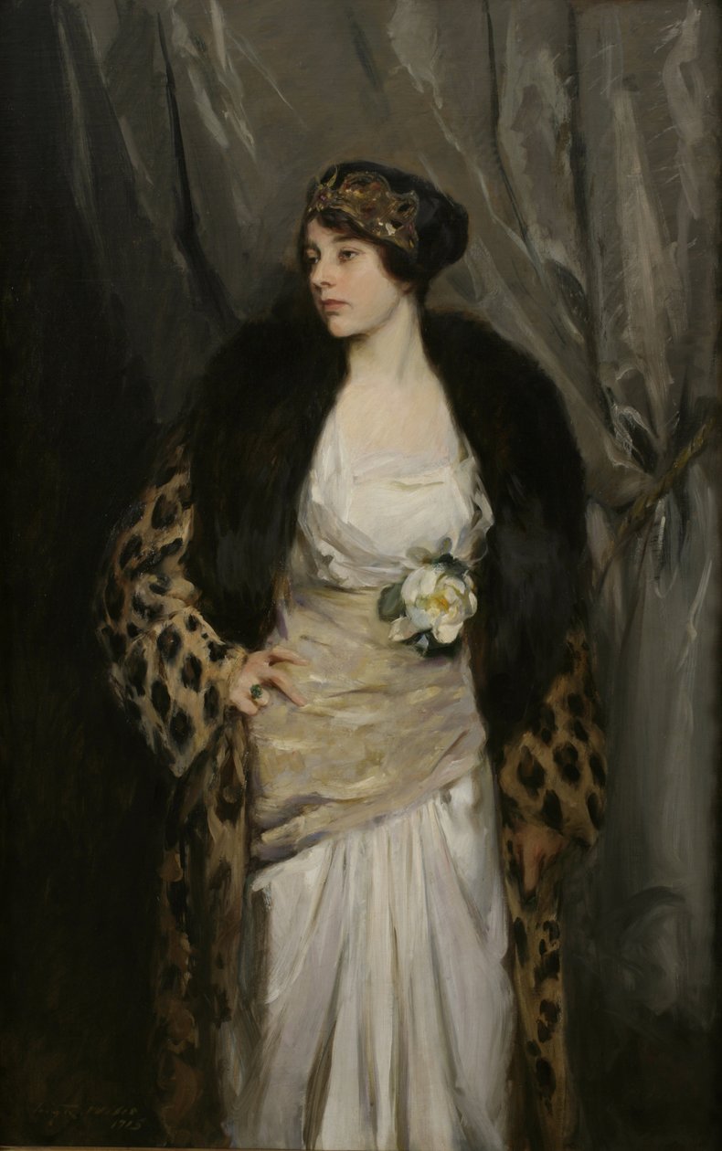 Gladys Wiles i en leopardfrakke (Leopardfrakken) af Irving Ramsay Wiles