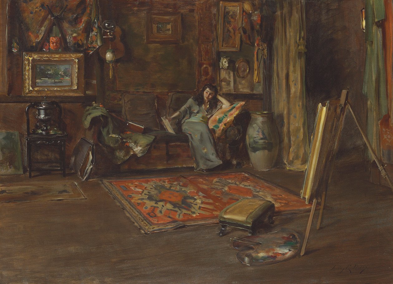 Interiør af William Merritt Chase