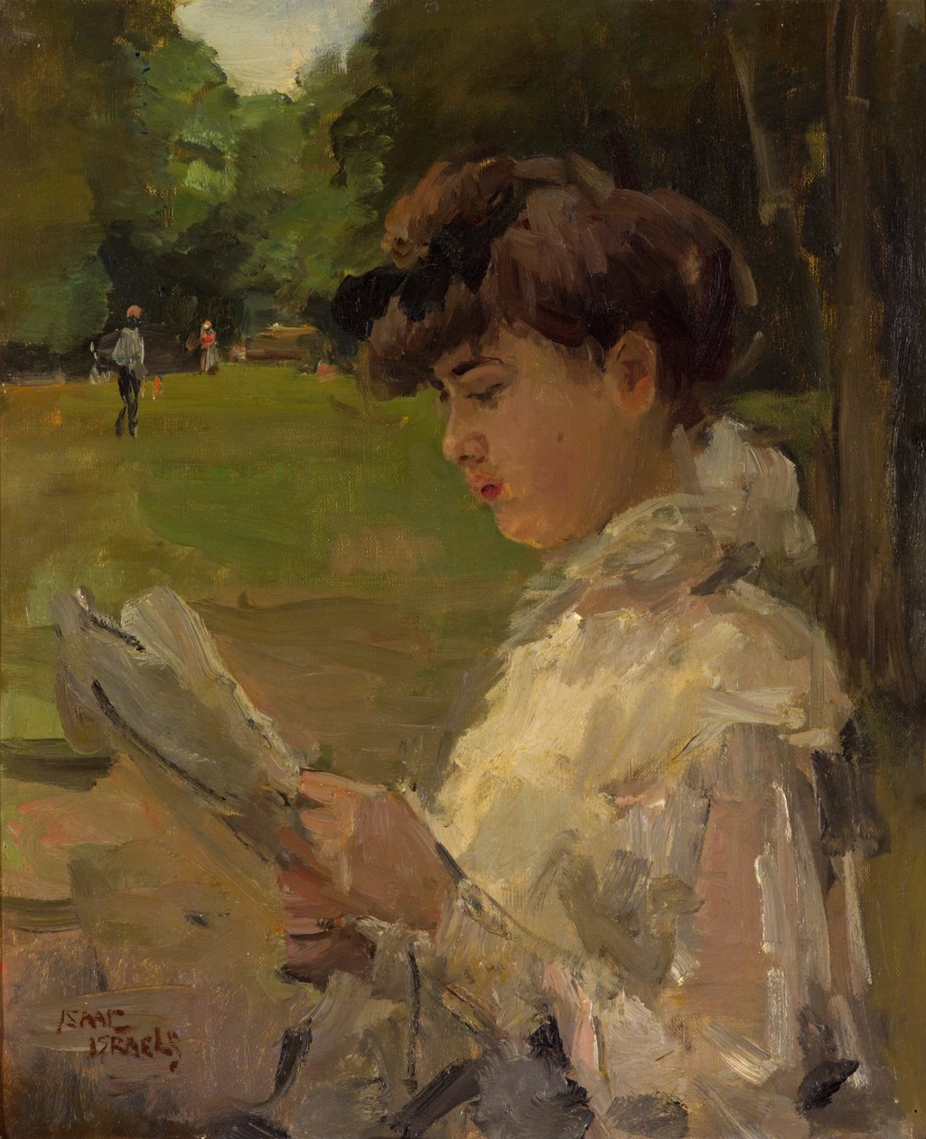Pige læser af Isaac Israels