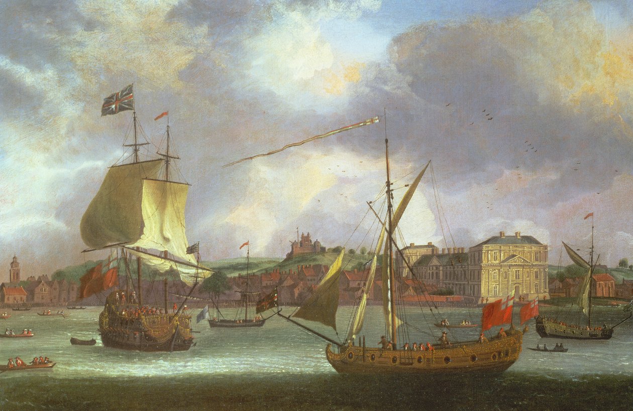 Udsigt over Greenwich med forsendelse af Isaac Sailmaker