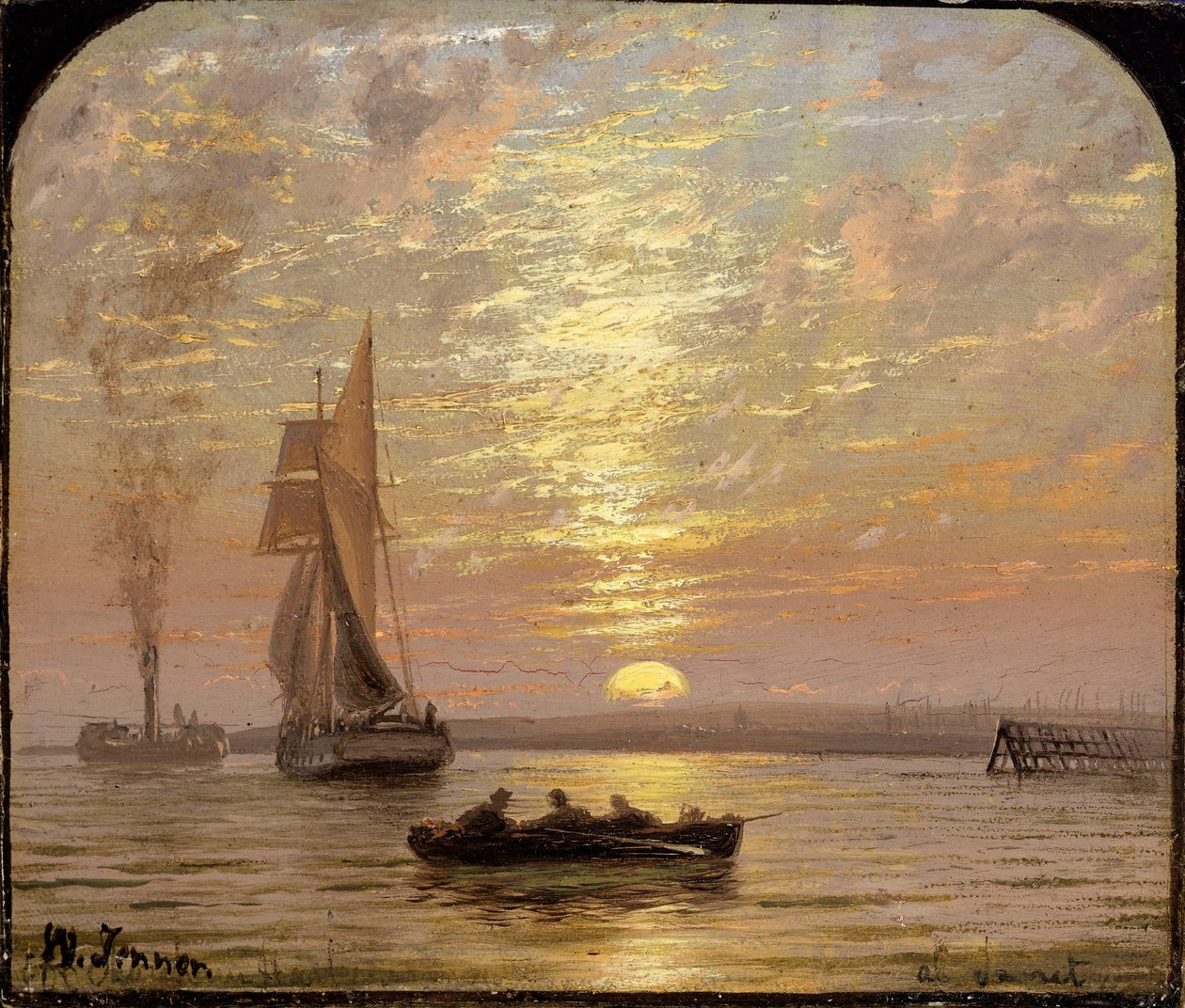 Ved solnedgang, ca.1875 af Isaac Walter Jenner