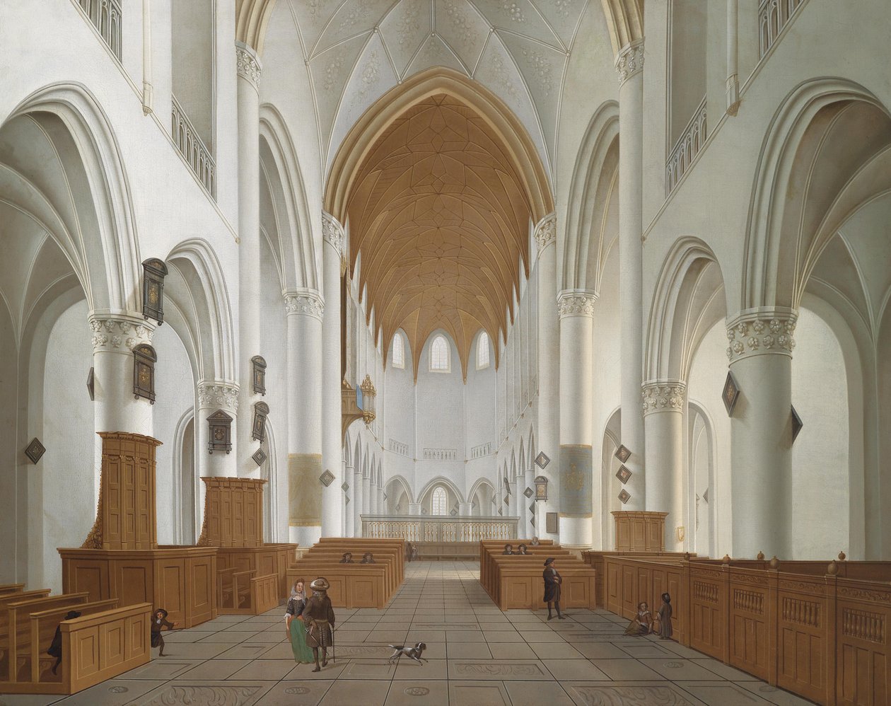 Interiør i St. Bavos kirke i Haarlem af Isaac van Nickele