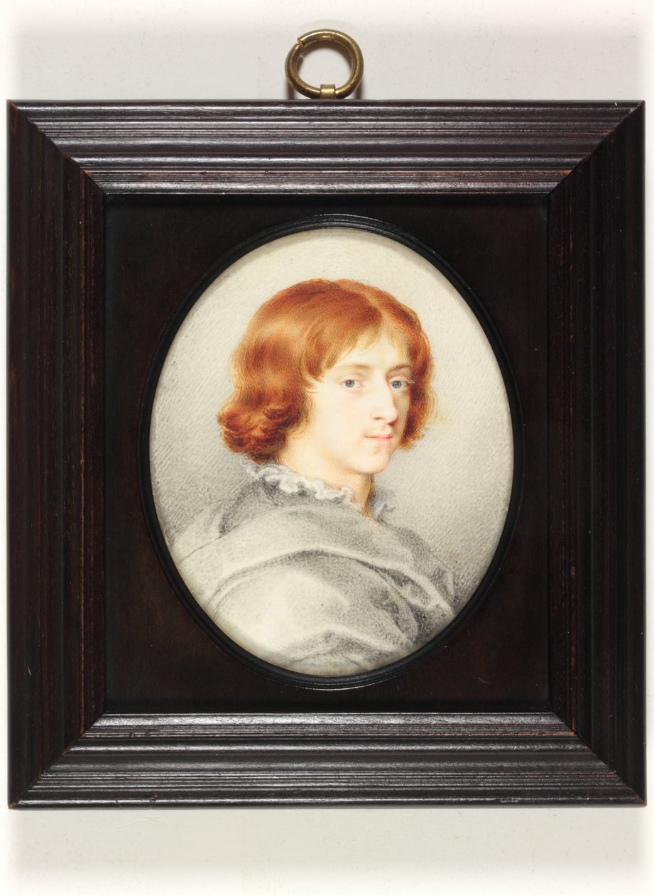 En ung herre traditionelt identificeret som Isaac Oliver den yngre, malerens søn (akvarel på vellum) af Isaac (attr. to) Oliver