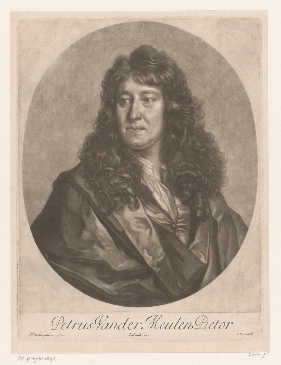 Portræt af Pieter van der Meulen Petrus Vander Meulen Pictor (titel på objekt) af Isaac Beckett