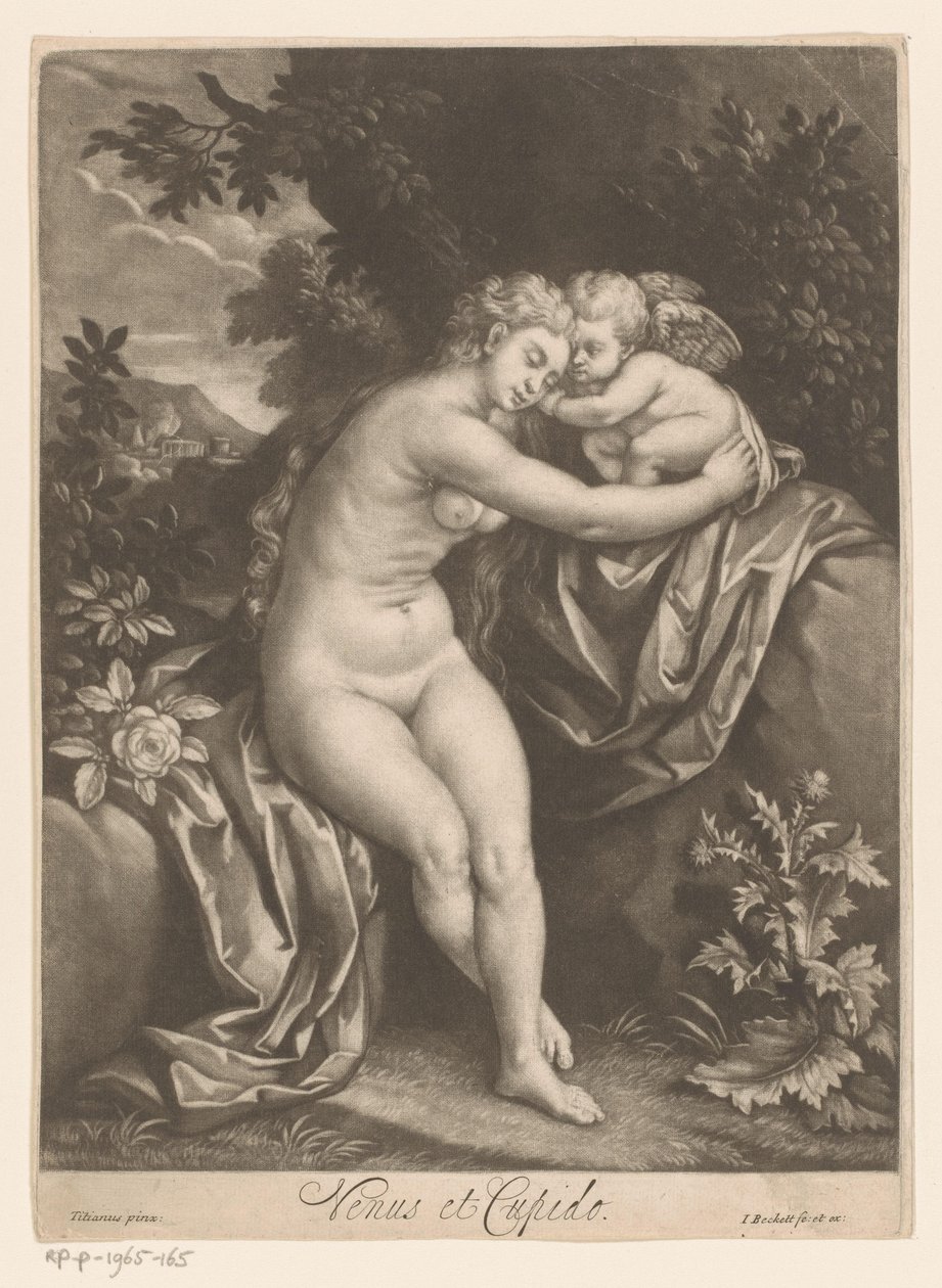 Venus og Amor Venus og Amor (titel på objekt) af Isaac Beckett