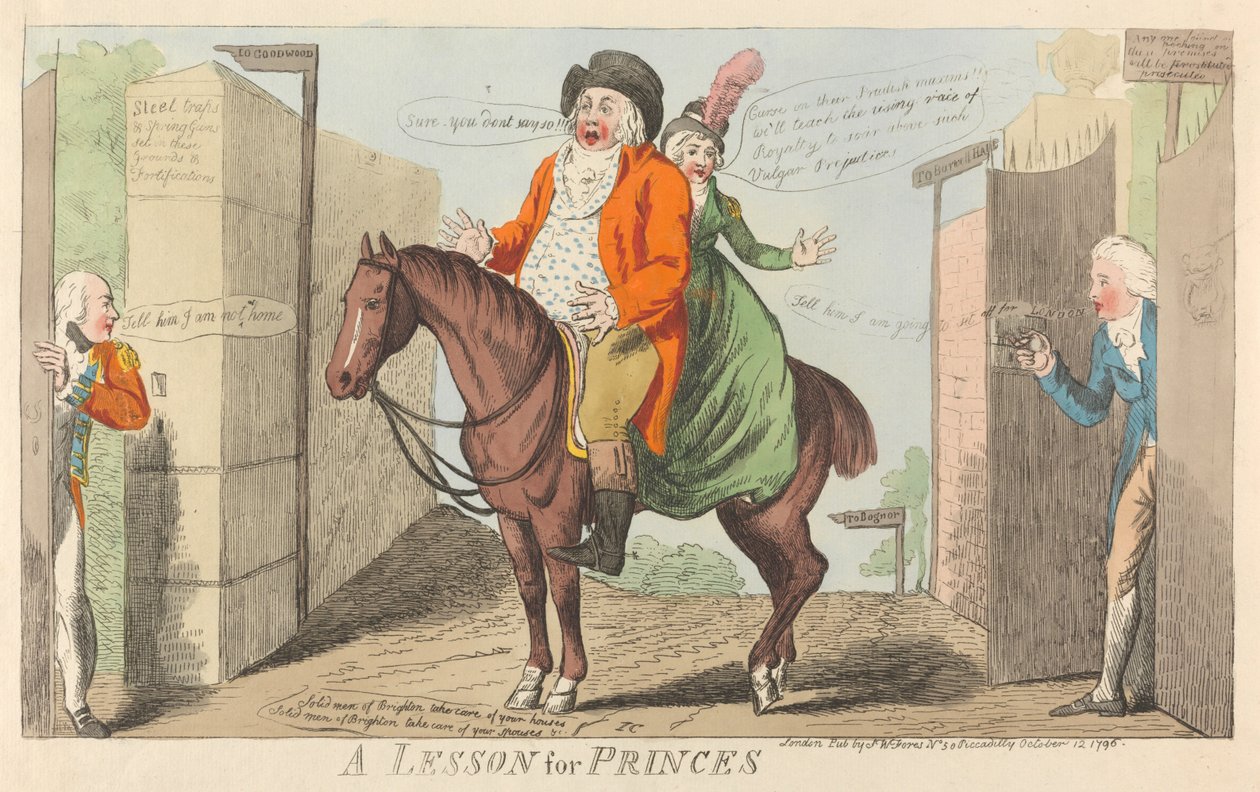 Eine Lektion für Prinzen af Isaac Cruikshank