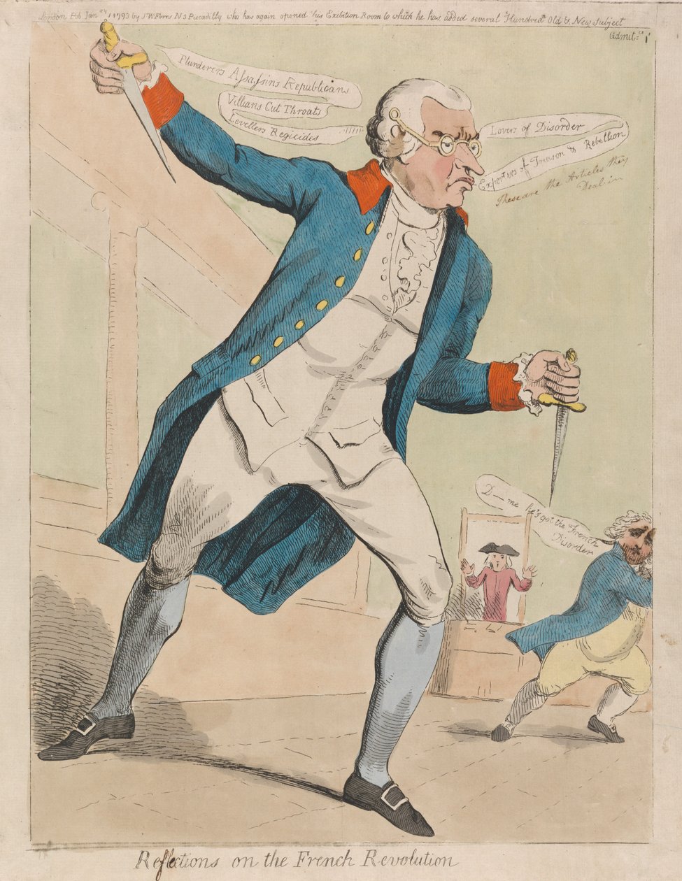 Refleksioner over den franske revolution af Isaac Cruikshank