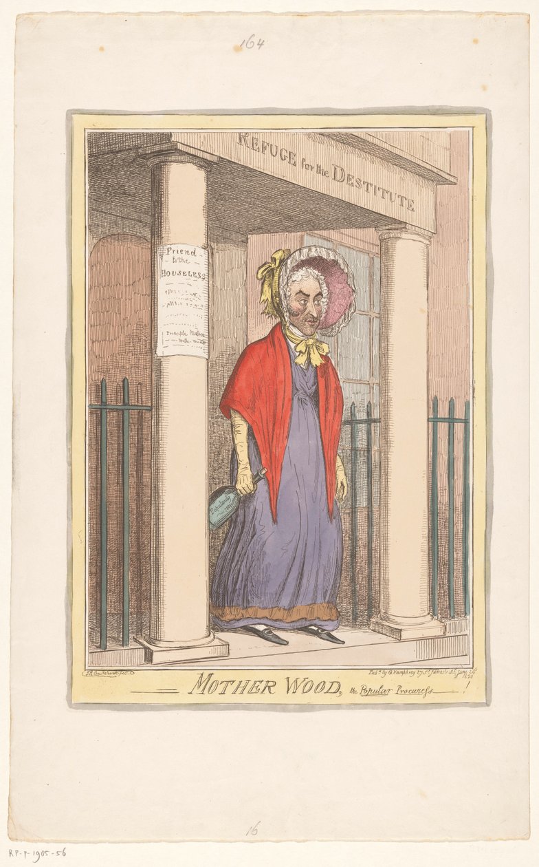 Spotprent af Sir Matthew Wood, 1820 Mother Wood, den populære indkøber-! (titel på objekt) af Isaac Cruikshank