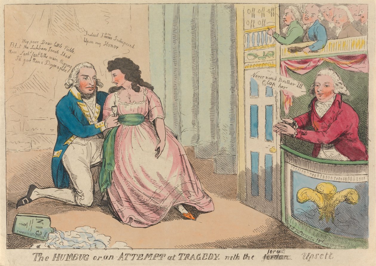 Der Humbug oder ein Versuch einer Tragödie mit dem Joram Upsett af Isaac Cruikshank