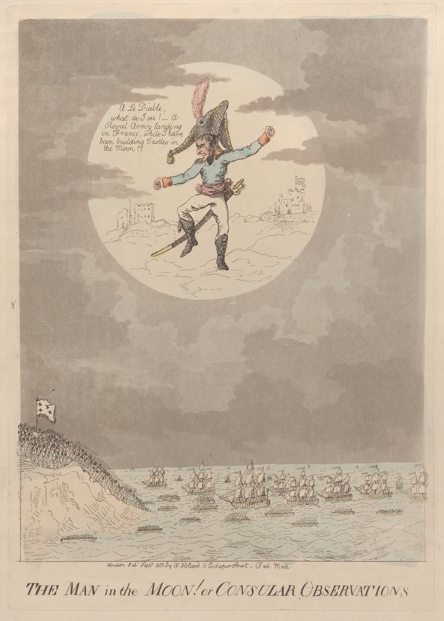 Manden i månen! eller konsulære observationer, september 1803., september 1803. af Isaac Cruikshank