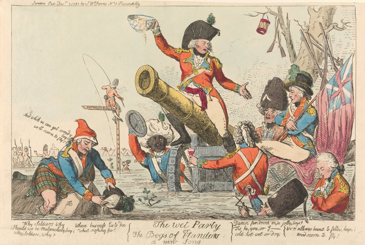 Die nasse Party oder die Sümpfe von Flandern, ein neues Lied af Isaac Cruikshank